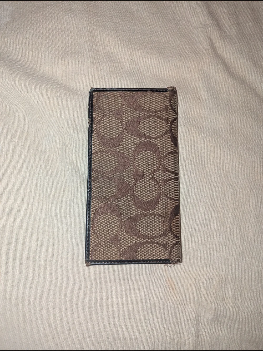 Coach Brown Signature Canvas Long Wallet